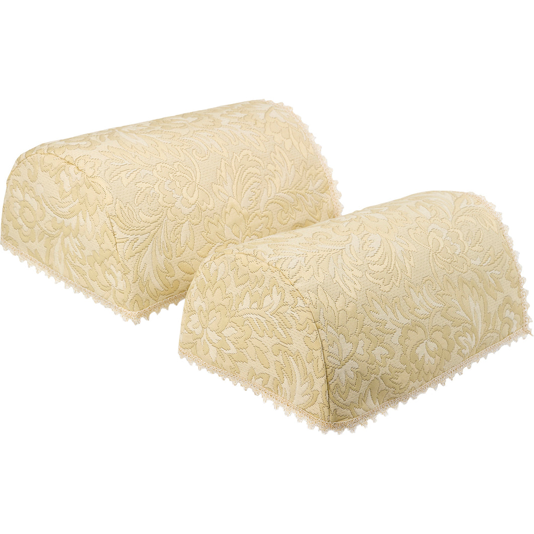 Traditional Floral Jacquard Pair of Arm Caps or Chairback (Various Colours)