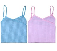 Ladies Combed Cotton Polka Dot Chemise S - XL (Aqua or Pink)