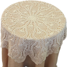 Load image into Gallery viewer, Harris Crochet Tablecloth - 36&quot; Round (Natural or White)