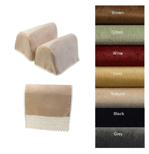 Chenille Rounded Arm Caps or Chair Backs (Various Colours and Sizes)