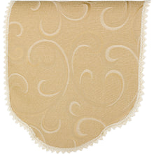 Load image into Gallery viewer, Scroll Design Jumbo Chairback with Lace Trim 24&quot; x 19&quot; (Cream or Gold)