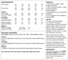 Load image into Gallery viewer, King Cole Chunky Knitting Pattern - Baby Jacket Cardigan &amp; Blanket (6060)