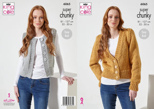 King Cole Knitting Pattern 6065 & Celestial Super Chunky Yarn Bundle