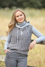 Load image into Gallery viewer, King Cole Double Knitting Pattern - Womens Waistcoat &amp; Button Up Tank Top (6100)