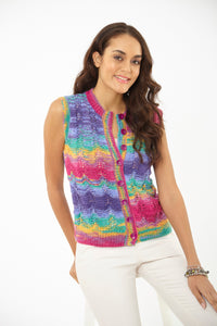King Cole Knitting Pattern - Ladies Tank Top & Waistcoat 6124
