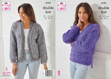 Load image into Gallery viewer, King Cole DK Knitting Pattern - Ladies Cardigan &amp; Sweater (6132)