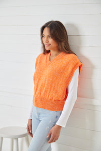 King Cole DK Knitting Pattern – Ladies Slipover Vests (6136)