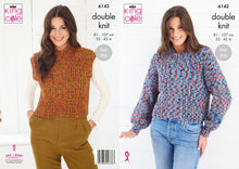 Load image into Gallery viewer, King Cole Knitting Pattern - Ladies Sweater &amp; Top 6142