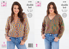 Load image into Gallery viewer, King Cole Knitting Pattern - Ladies Sweater &amp; Cardigan 6145