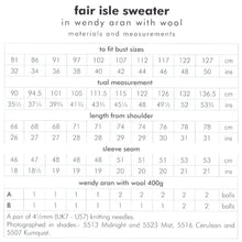 Load image into Gallery viewer, Wendy Aran Knitting Pattern - Unisex Fairisle Sweater (6155)