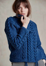 Load image into Gallery viewer, Wendy Aran Knitting Pattern - Ladies Shoe Lace &amp; Cable Knit Sweater (6159)