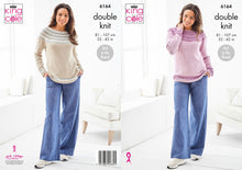 Load image into Gallery viewer, King Cole Double Knit Knitting Pattern Ladies ‘Knit in the Round’ Sweater 6164