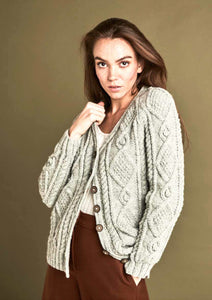 Wendy Aran Knitting Pattern - Ladies Cardigan (6166)