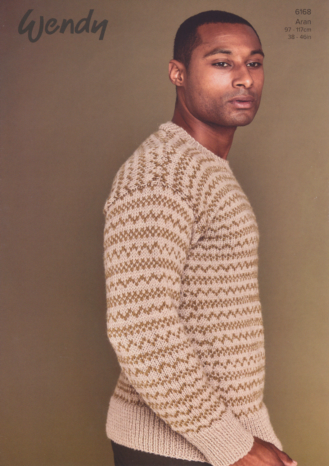 Wendy Aran Knitting Pattern - Mens Fair Isle Sweater (6168)