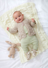 Load image into Gallery viewer, King Cole Double Knitting Pattern - Baby Blanket, Jacket, Sweater, Bootees &amp; Hat 6169