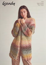 Load image into Gallery viewer, Wendy Super Chunky Knitting Pattern - Ladies Cardigan (6170)