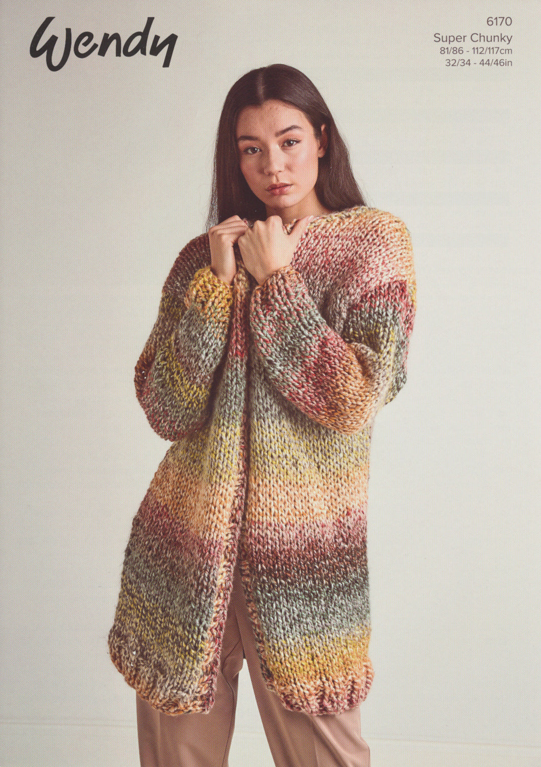 Wendy Super Chunky Knitting Pattern - Ladies Cardigan (6170)