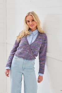 King Cole Double Knit Knitting Pattern - Ladies Wrap over Cardigans (6173)