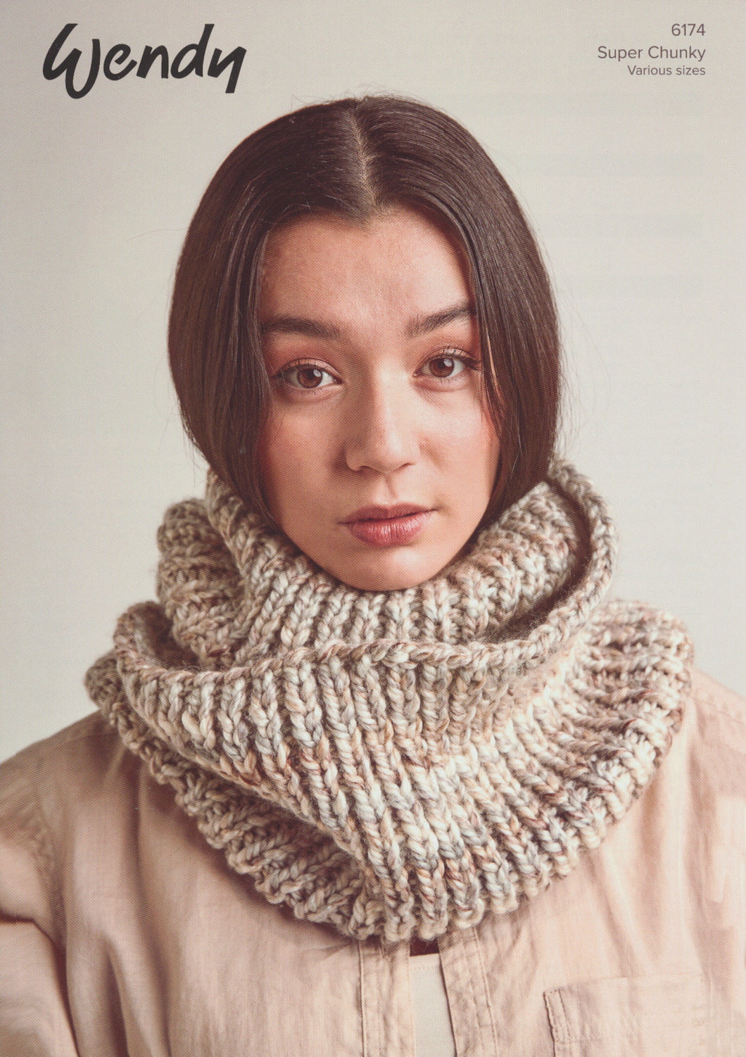 Wendy Super Chunky Knitting Pattern - Ladies Hat Cowl & Mittens (6174)