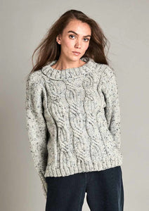 Wendy Aran Knitting Pattern - Ladies Sweater (6177)