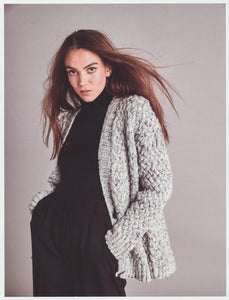 Wendy Aran Knitting Pattern - Unisex Basket Weave Cardigan (6178)