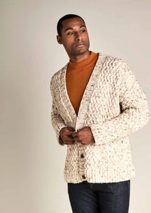 Wendy Aran Knitting Pattern - Unisex Basket Weave Cardigan (6178)