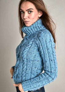 Wendy Aran Knitting Pattern - Ladies Cable Knit Sweater (6180)