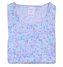 Load image into Gallery viewer, Ladies Jersey Cotton Sleeveless Flower Nightdress S - XL (Blue or Pink)