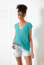 Load image into Gallery viewer, King Cole Double Knit Knitting Pattern - Ladies Sweater &amp; Tank Top (6186)