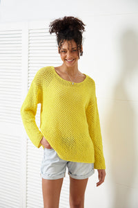 King Cole Double Knit Knitting Pattern - Ladies Sweater & Tank Top (6186)