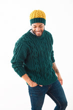 Load image into Gallery viewer, King Cole Aran Knitting Pattern – Men’s Sweater, Slipover &amp; Hat (6190)