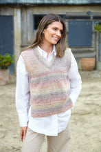 Load image into Gallery viewer, King Cole Aran Knitting Pattern Women’s Roll or V-Neck Vests 6226