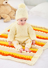 Load image into Gallery viewer, King Cole Knitting Pattern Baby Set – Sweater, Hat, Sleeping Bag &amp; Blanket 6229