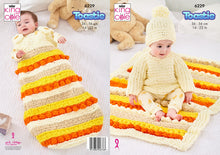 Load image into Gallery viewer, King Cole Knitting Pattern Baby Set – Sweater, Hat, Sleeping Bag &amp; Blanket 6229