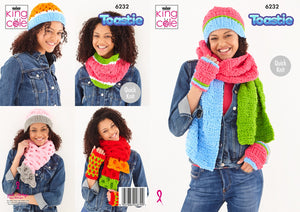 King Cole Knitting Pattern - Ladies Accessories 6232