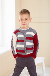 King Cole Knitting Pattern Boys Cable Detail Sweaters (6261)