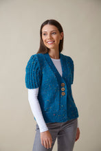 Load image into Gallery viewer, King Cole Knitting Pattern Chunky Knit Capped Sleeve Cardigan &amp; Waistcoat (6269)