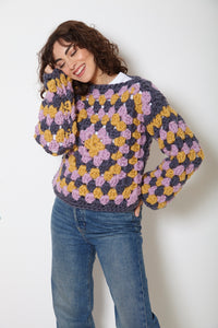 King Cole Double Knit Crochet Pattern Granny Square Jumper & Slipover (6274)