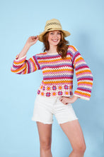Load image into Gallery viewer, King Cole 6330 Crochet Pattern 4Ply Women’s Sweater &amp; Top