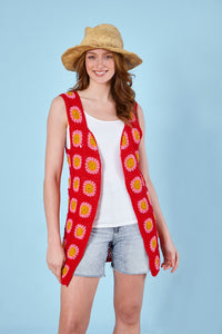 King Cole 6331 Crochet Pattern 4Ply Women’s Waistcoats