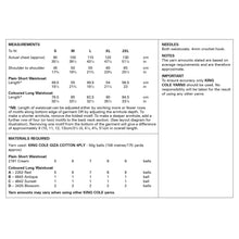 Load image into Gallery viewer, King Cole 6331 Crochet Pattern 4Ply Women’s Waistcoats