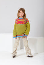 Load image into Gallery viewer, King Cole Double Knitting Pattern Girls Fairisle Sweaters (6343)