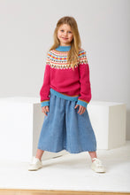 Load image into Gallery viewer, King Cole Double Knitting Pattern Girls Fairisle Sweaters (6343)