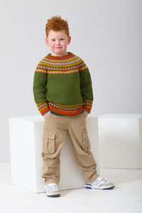 King Cole Double Knitting Pattern Boys Fairisle Sweaters (6346)