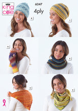 Load image into Gallery viewer, King Cole 4ply Crochet &amp; Knitting Pattern Ladies Accessories (6347)