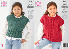 Load image into Gallery viewer, King Cole Knitting Pattern 6359 Super Chunky Girls OverTop &amp; Vest