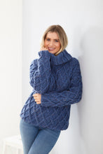 Load image into Gallery viewer, King Cole Knitting Pattern 6361 Super Chunky Ladies Roll Neck Sweater &amp; Cardigan