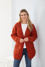 Load image into Gallery viewer, King Cole Knitting Pattern 6362 Super Chunky Ladies Sweater &amp; Cardigan