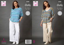 Load image into Gallery viewer, King Cole Chunky Knitting Pattern Women’s Sweaters (6386)