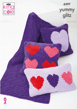 Load image into Gallery viewer, King Cole Knitting Pattern Throw &amp; Cushion Covers 6397)